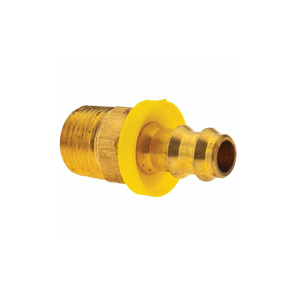 ANDERSON METALS Barbed PushOn Hose Male Connector 3/8" NPT, Brass