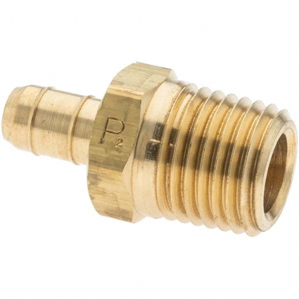 Barbed Tube Male Connector: Multiple Barbs, 1/4-18