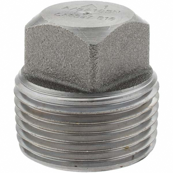 Black Square Plug: 1"