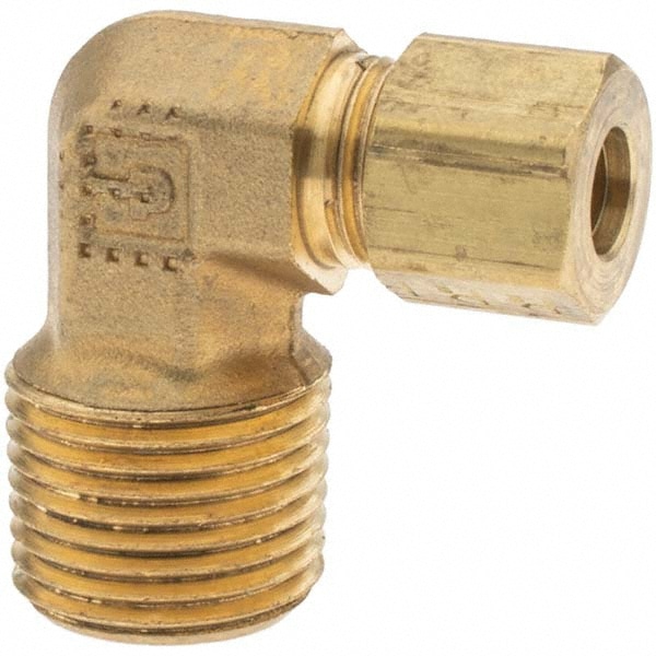 Compression Tube Male Elbow: 3/8-18" Thread