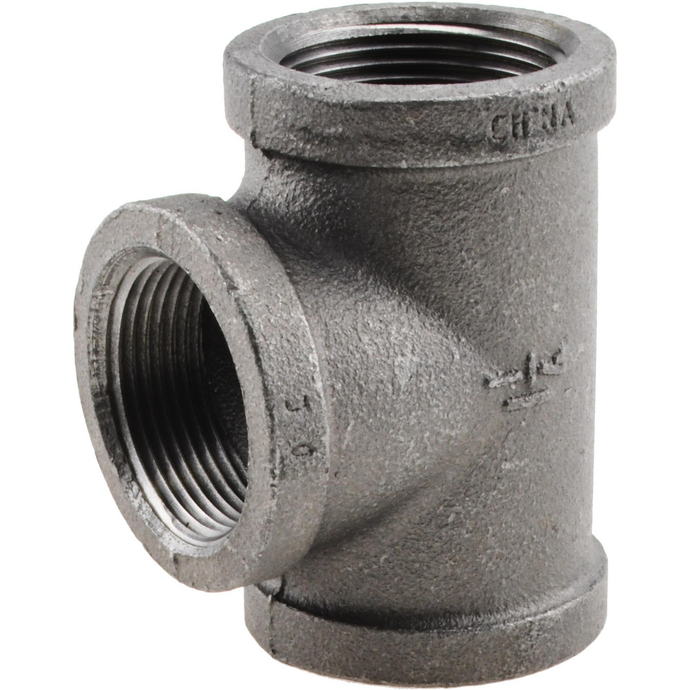 Black Tee: 1-1/4", Threaded