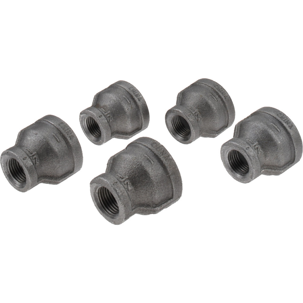 Black Reducing Coupling: 1 x 1/2", Threaded