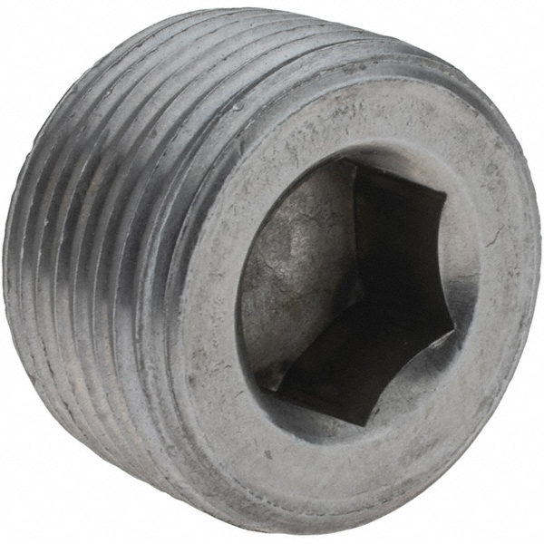Black Countersunk Hex Plug: 1"