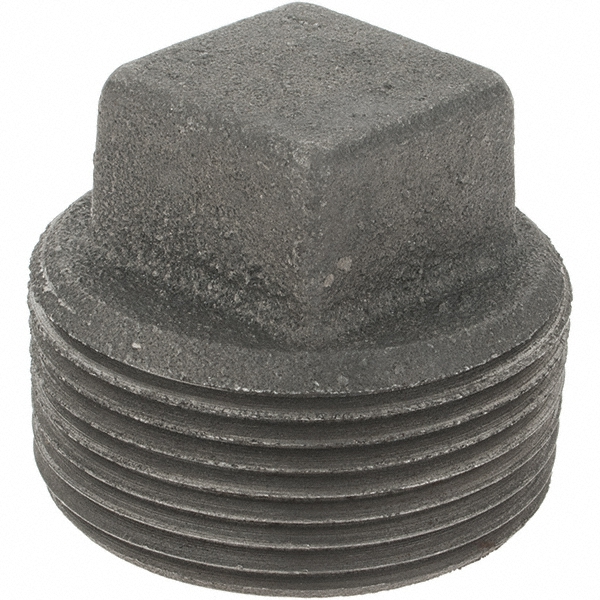 Black Square Plug: 1-1/4"