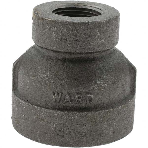 1-1/4" x 3/4" Inch Black Malleable Coupling Iron Pipe Threaded Fitting 