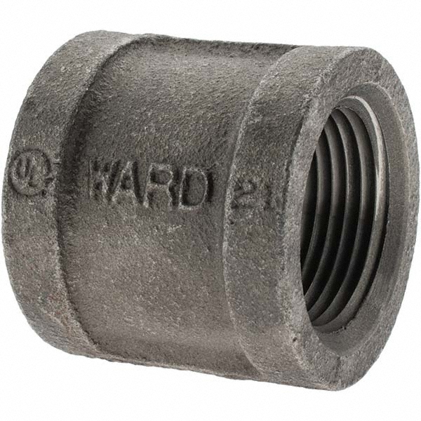 Value Collection Size 1", Class 150, Malleable Iron Black Pipe Coupling (Right Hand