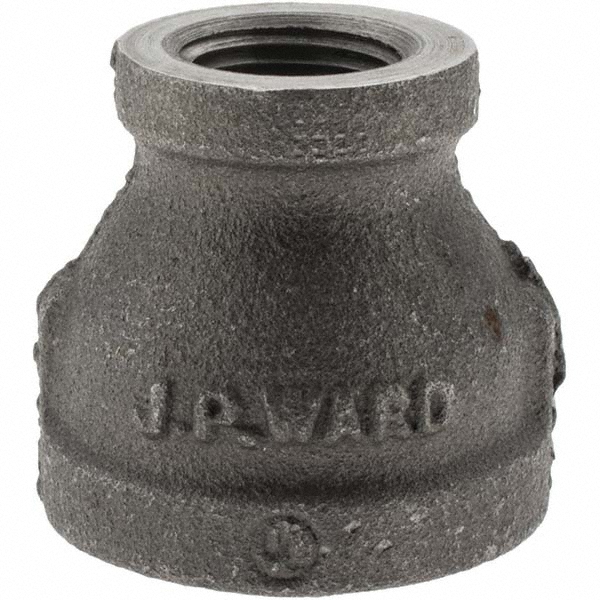 Black Reducing Coupling: 3/4 x 3/8"