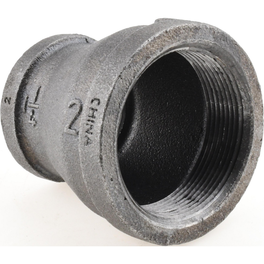 Black Reducing Coupling: 2 x 1-1/4", Threaded