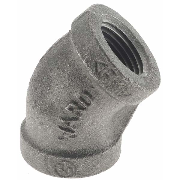 Black 45 ° Elbow: 1/2"