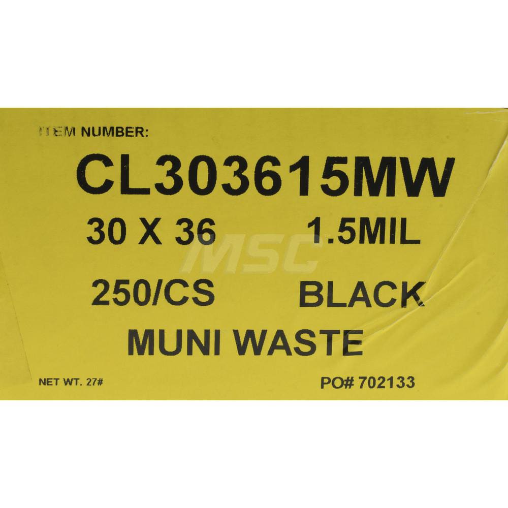 Value Collection - Trash Bags: 30 gal, 1.5 mil, 250 Pack - 53587085 - MSC  Industrial Supply