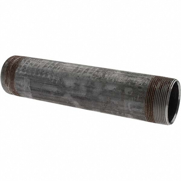 Black Pipe Nipple: 2" Dia x 10" Long, Schedule 40
