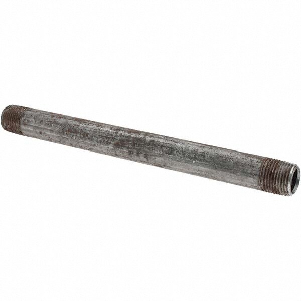 Black Pipe Nipple: 1/2" Dia x 9" Long, Schedule 40