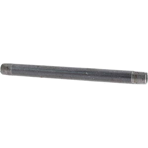 Black Pipe Nipple: 1/4" Dia x 6-1/2" Long, Schedule 40