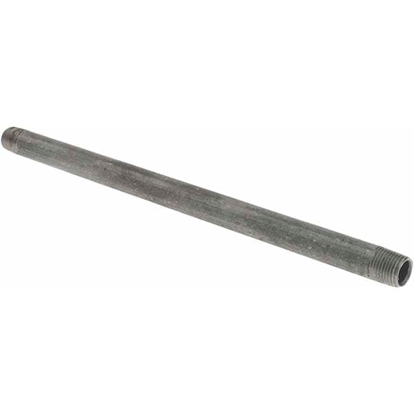 Black Pipe Nipple: 1/8" Dia x 7" Long, Schedule 40