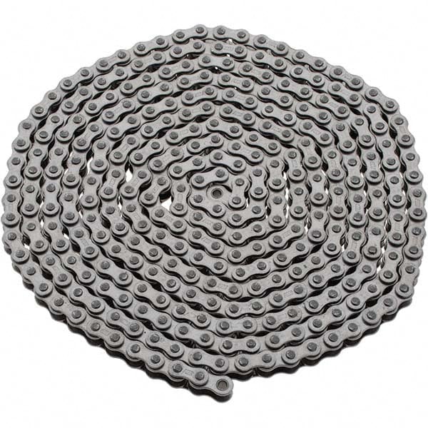 Roller Chain: 1/2" Pitch, 41SS Trade, 10' Long