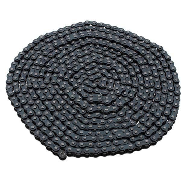 Roller Chain: 1/4" Pitch, 25R Trade, 10' Long