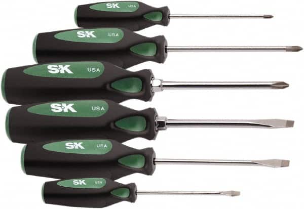 SK 86330 Screwdriver Set: 6 Pc, Phillips & Slotted 