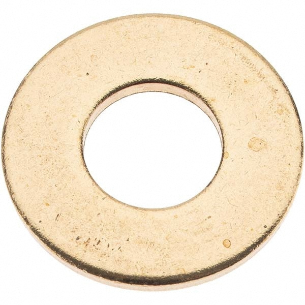1/2" Screw Standard Flat Washer: Brass, Plain Finish