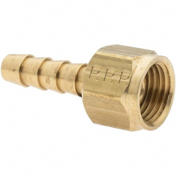 Barbed Hose Fitting: 1/4" x 1/4" ID Hose, Connector
