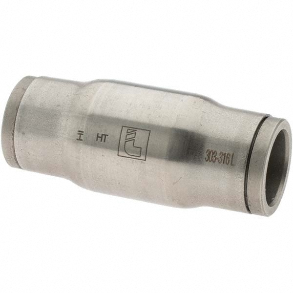 Push-To-Connect Tube to Tube Tube Fitting: Union, Straight, 1/2" OD