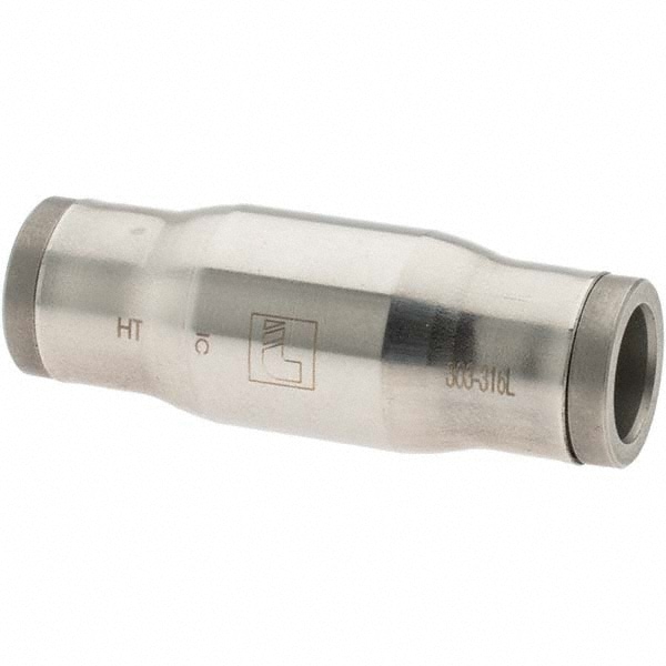 Push-To-Connect Tube to Tube Tube Fitting: Union, Straight, 3/8" OD
