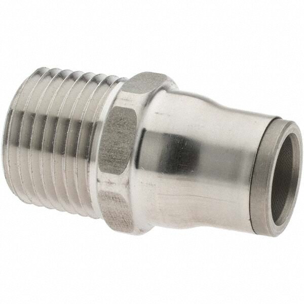 Push-To-Connect Tube to Male & Tube to Male NPT Tube Fitting: 1/2" Thread, 1/2" OD