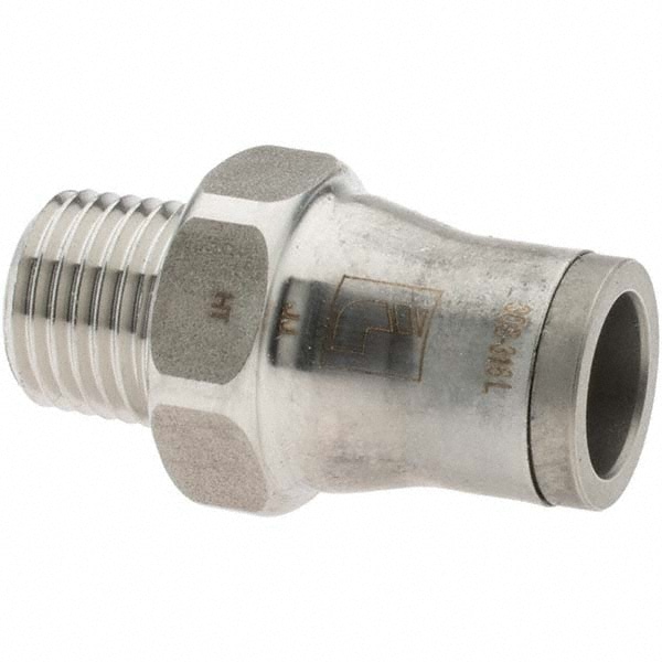 Push-To-Connect Tube to Male & Tube to Male BSPT Tube Fitting: 1/4" Thread