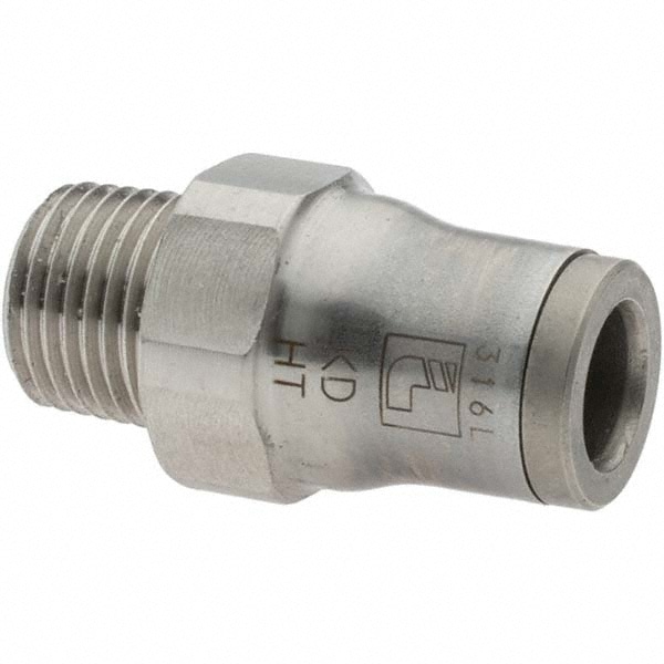 Push-To-Connect Tube to Male & Tube to Male BSPT Tube Fitting: 1/8" Thread