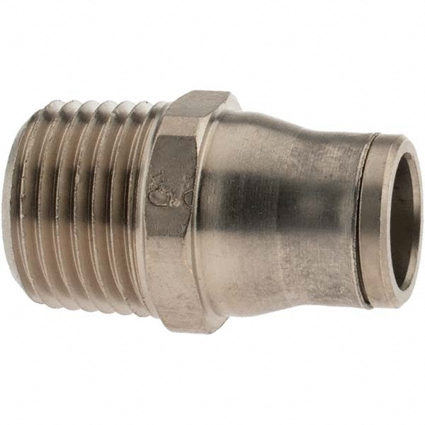 Push-To-Connect Tube to Male & Tube to Male NPT Tube Fitting: 1/2" Thread, 1/2" OD