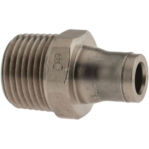 Push-To-Connect Tube to Male & Tube to Male NPT Tube Fitting: Male Connector, 3/8" Thread, 1/4" OD