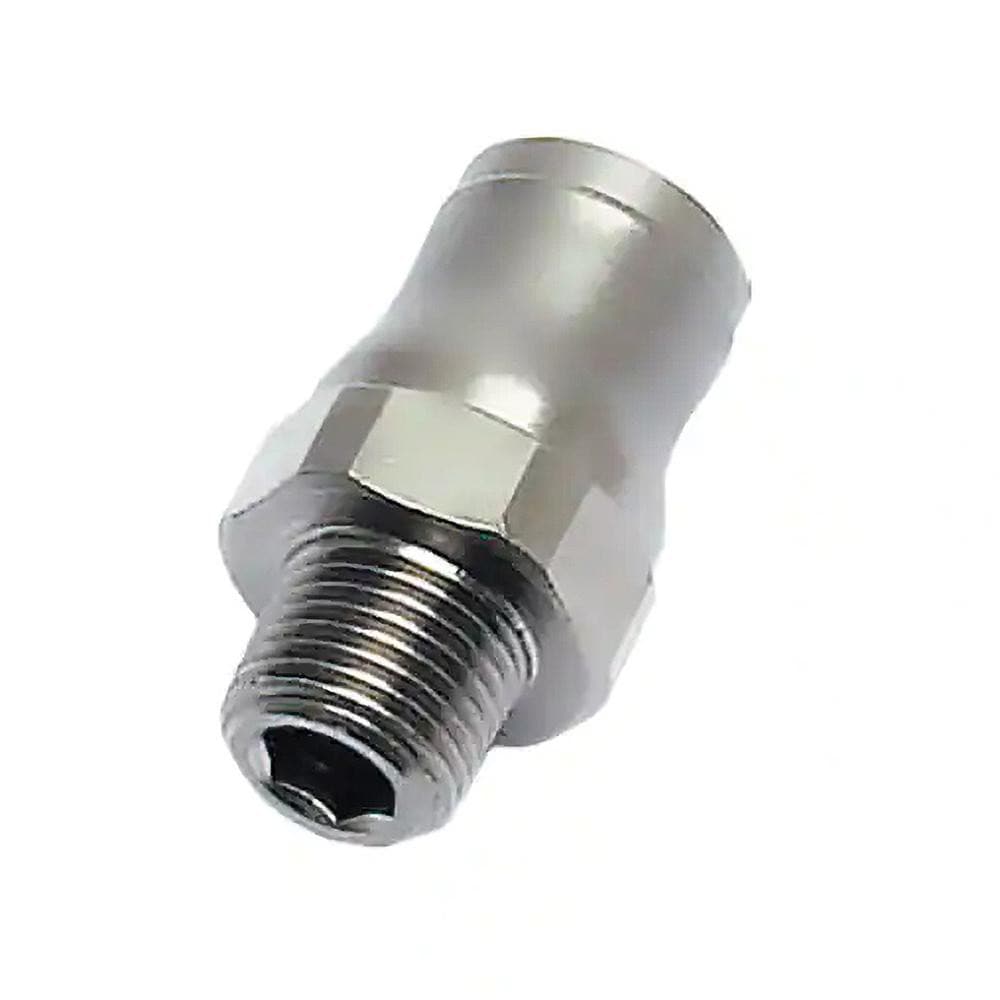 Push-To-Connect Tube to Male & Tube to Male BSPT Tube Fitting: Male Connector, 1/4" Thread