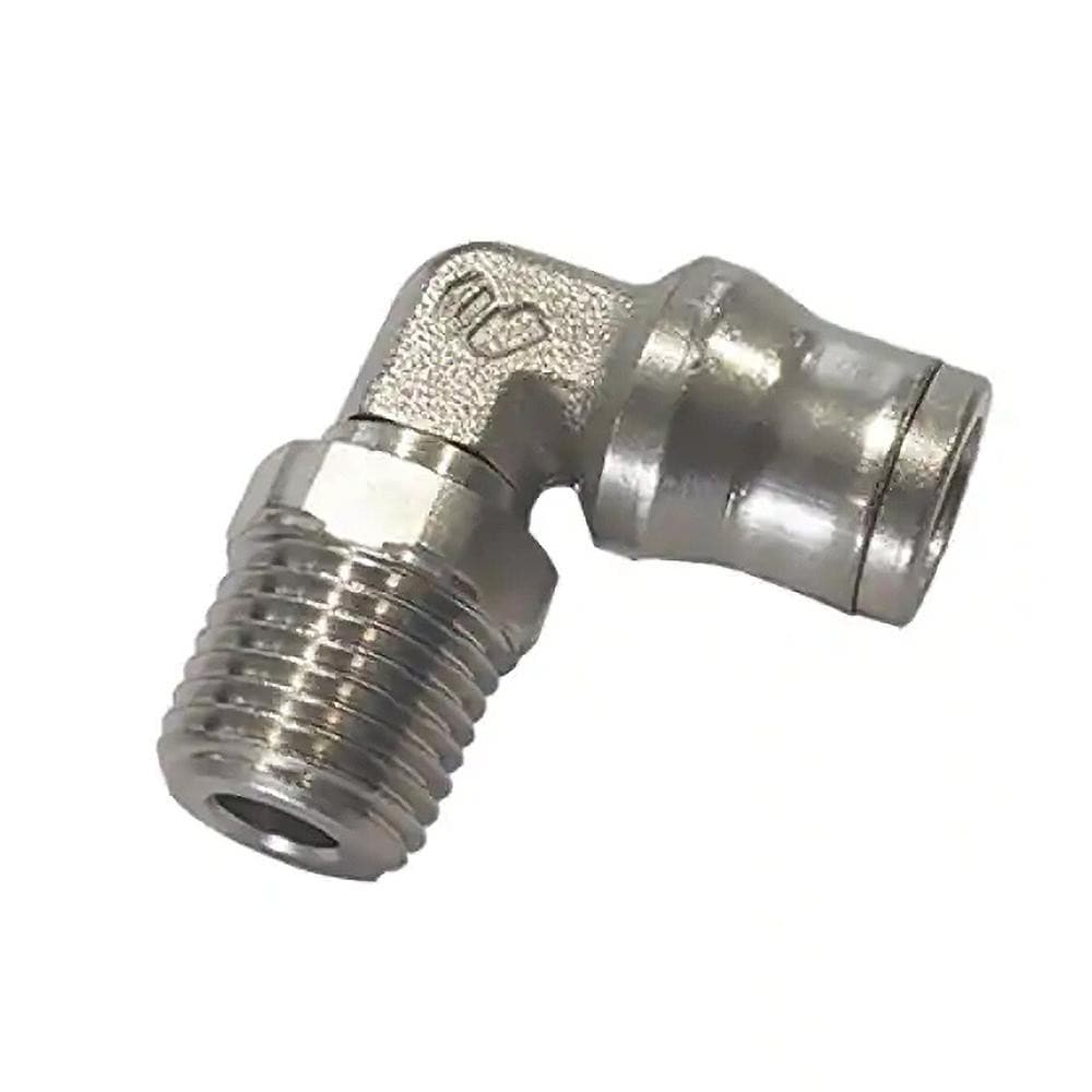 Push-To-Connect Tube to Male & Tube to Male BSPT Tube Fitting: Male Elbow, 1/8" Thread