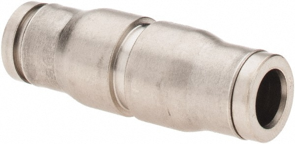 Push-To-Connect Tube to Tube Tube Fitting: Union, Straight, 1/4" OD