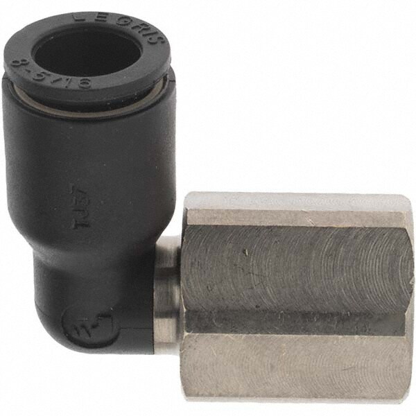 Push-To-Connect Tube Fitting: Female Elbow, 1/4" Thread, 5/16" OD