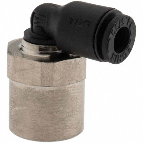 Push-To-Connect Tube Fitting: Female Elbow, 1/8" Thread, 5/32" OD