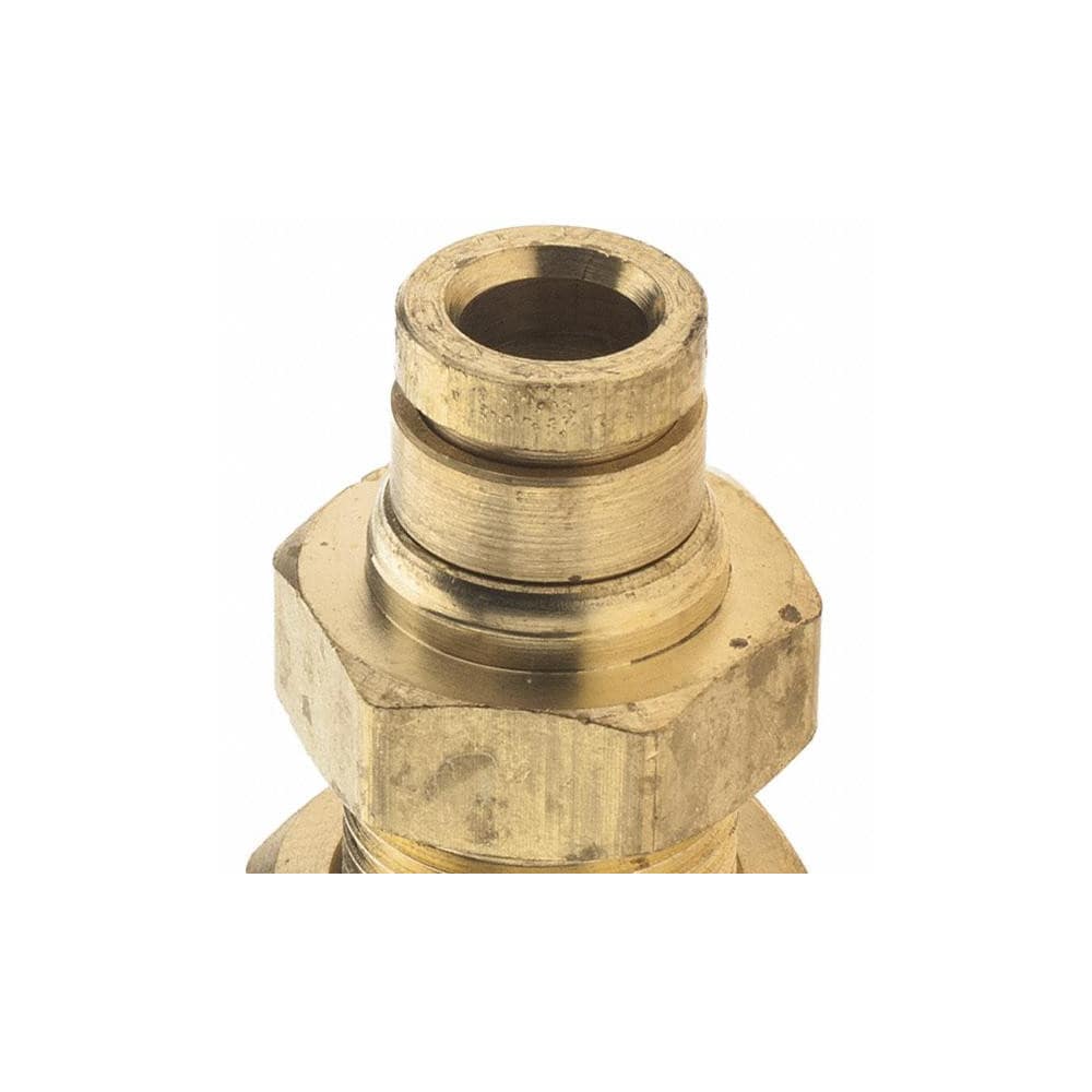 Parker - Push-to-Connect Tube X Tube Fitting: Bulkhead Union, 1/4" OD ...