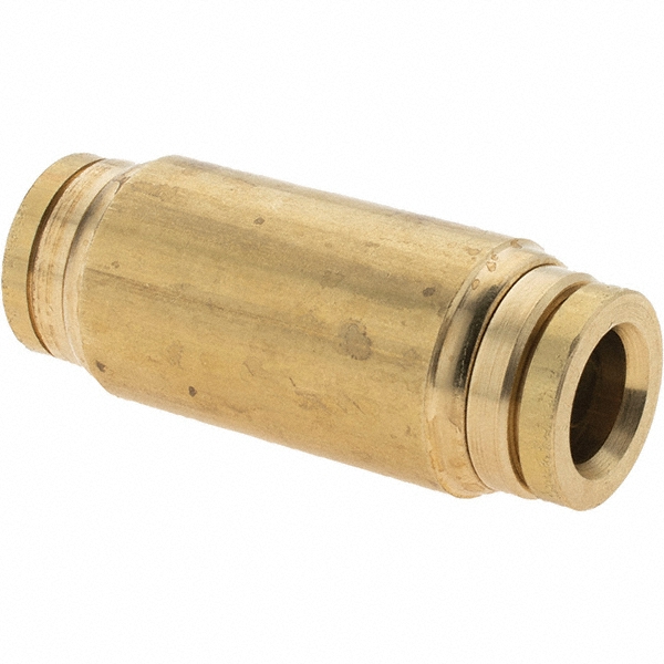 Parker 3/8" Outside Diam, Brass PushtoConnect Tube Union 53601639