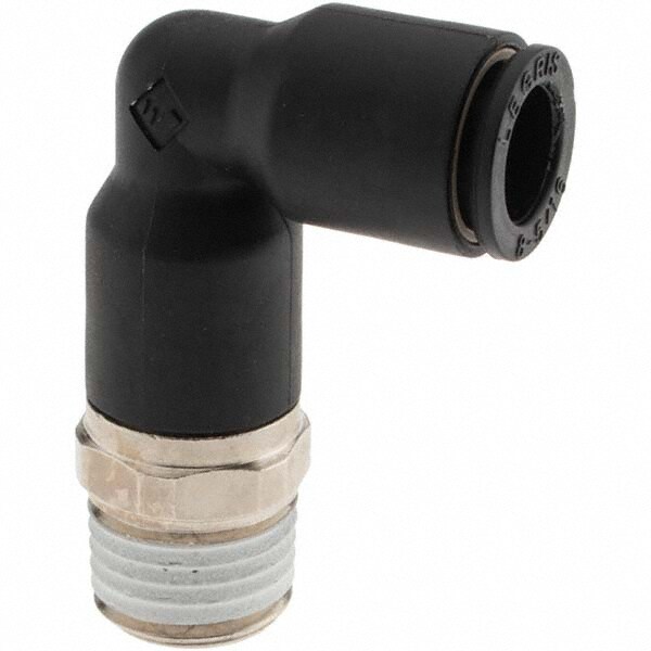 Push-To-Connect Tube Fitting: Extended Male Elbow, 1/4" Thread
