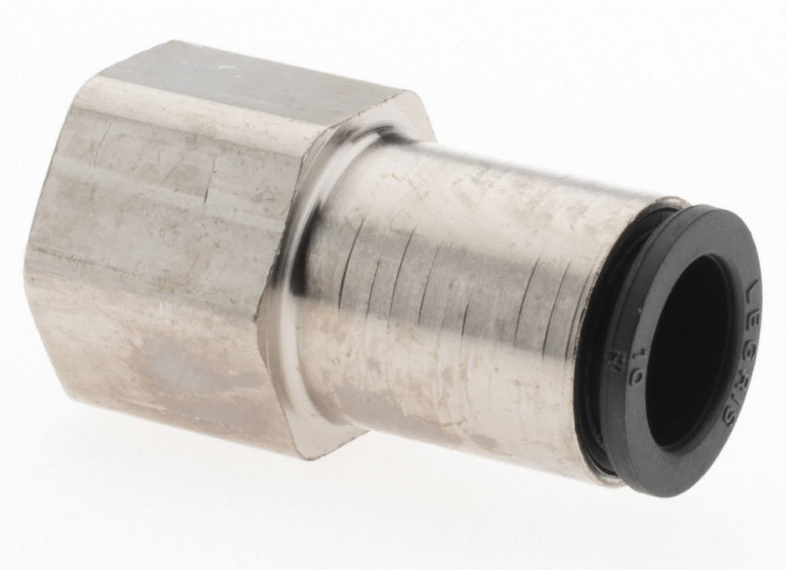 Push-To-Connect Tube Fitting: Connector, Straight, 3/8" Thread