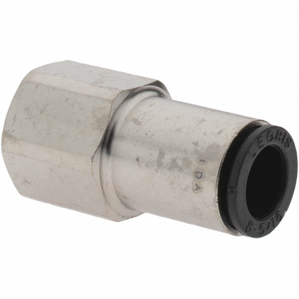Push-To-Connect Tube Fitting: Connector, Straight, 1/4" Thread