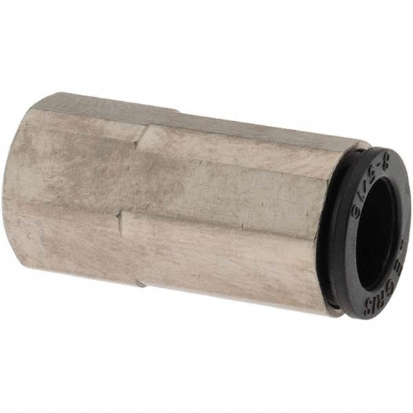 Push-To-Connect Tube Fitting: Connector, Straight, 1/8" Thread