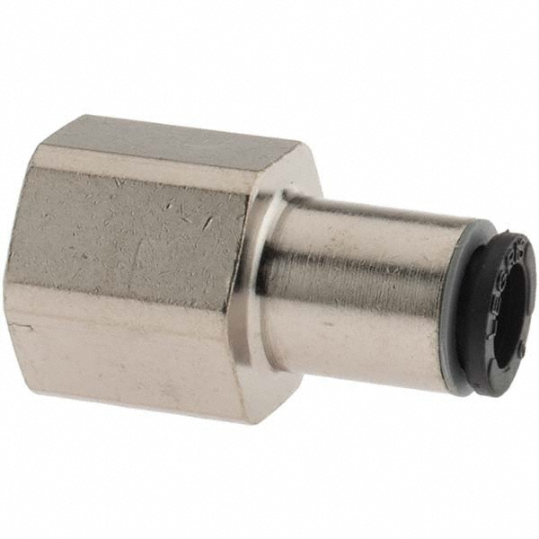 Push-To-Connect Tube Fitting: Connector, 1/4" Thread
