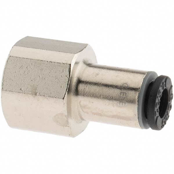 Push-To-Connect Tube Fitting: Connector, 1/8" Thread