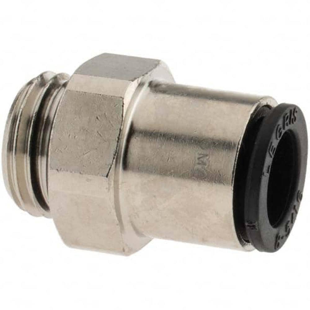 Push-To-Connect Tube Fitting: Connector, 3/8" Thread