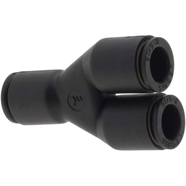 Push-To-Connect Tube to Tube Tube Fitting: Union Y, 5/16" OD