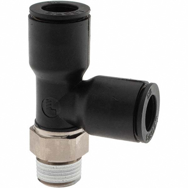 Push-To-Connect Tube Fitting: Male Run Tee, 1/2" OD
