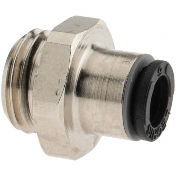 Push-To-Connect Tube Fitting: Connector, 1/4" Thread