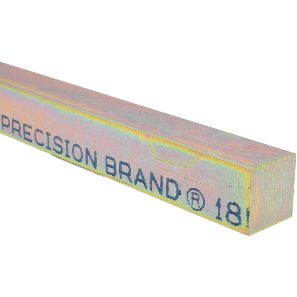 Value Collection Oversized Key Stock 12" Long, Steel, Zinc Yellow