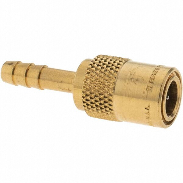 Barbed Hose Fitting: 1/4" x 1/4" ID Hose