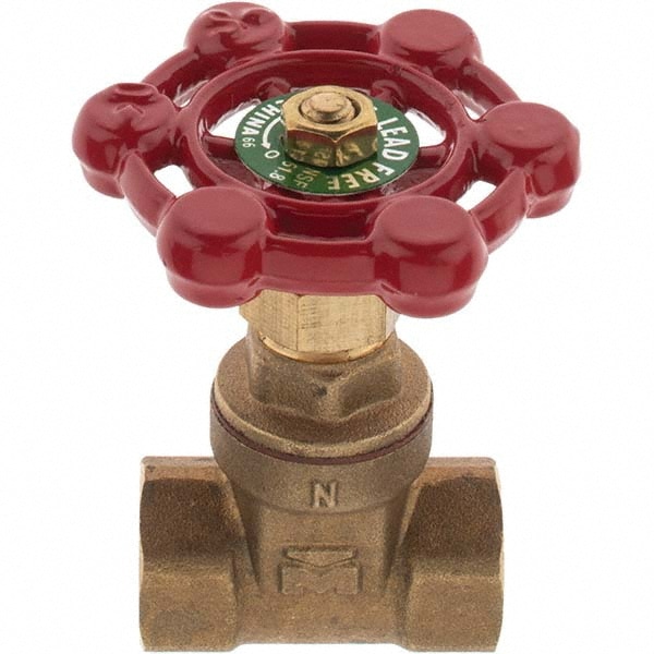Gate Valve: Gate, 1/4" Pipe, FNPT x FNPT, Bronze